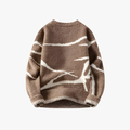 Rimora Cork | Abstract Print Teddy Fleece Jumper for Men – Streetwear Style