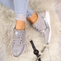 Rimora Cork | Fashion Lace-Up Sneakers with Zip for Women - Comfort Trainers
