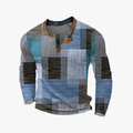 Rimora Cork | Long Sleeve Retro Style Top for Men - Patchwork Look
