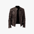 Rimora Cork | Men’s Biker Leather Jacket – Classic Zip Style