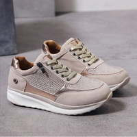Rimora Cork | Fashion Lace-Up Sneakers with Zip for Women - Comfort Trainers