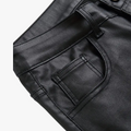 Rimora Cork | Men’s Black Coated Denim Cargo Trousers – Streetwear Punk Style