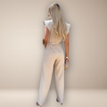 Rimora Cork | Classy Sleeveless Jumpsuit with Waist Tie – Summer & Evening Look