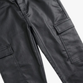 Rimora Cork | Men’s Black Coated Denim Cargo Trousers – Streetwear Punk Style