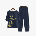 Rimora Cork | Women Two-Piece Spring Lounge Set with Butterfly Print