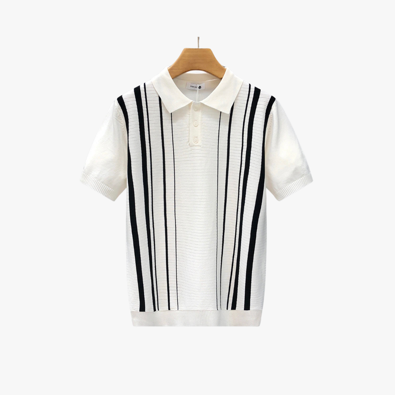 Rimora Cork | Striped Knit Polo