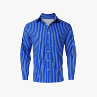 Rimora Cork | Men Slim Fit Blue Striped Shirt