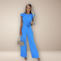 Rimora Cork | Classy Sleeveless Jumpsuit with Waist Tie – Summer & Evening Look