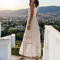 Rimora Cork | Boho White Lace Maxi Dress – Holiday & Beach Style