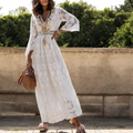 Rimora Cork | Boho White Lace Maxi Dress – Holiday & Beach Style