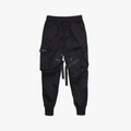 Rimora Cork | Men’s Techwear Jogger Cargo Pants – Black Coated Street Style