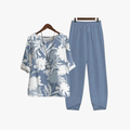 Rimora Cork | Women Two-Piece Spring Lounge Set with Butterfly Print