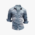 Rimora Cork | Men Denim Shirt – Slim Fit Western Style