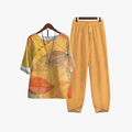 Rimora Cork | Women Two-Piece Spring Lounge Set with Butterfly Print