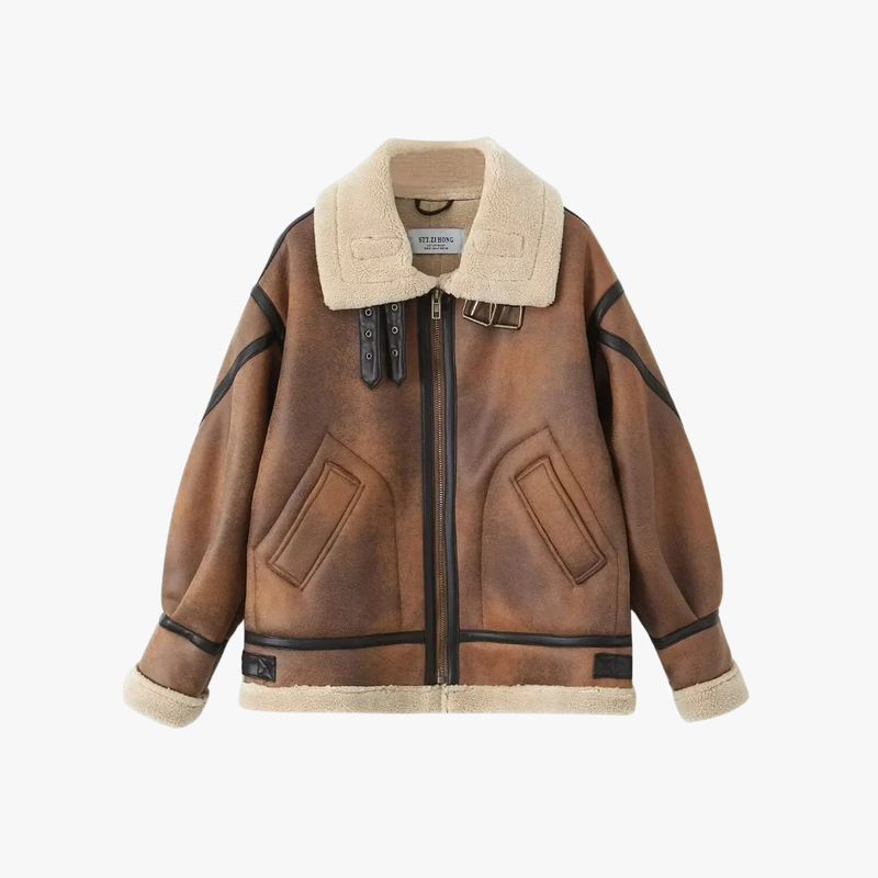 Rimora Cork | Chamois Aviator Jacket