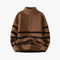 Rimora Cork | Collar Striped Zip-Up