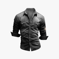 Rimora Cork | Men Denim Shirt – Slim Fit Western Style