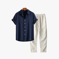 Rimora Cork | Men Linen Co-ord Set – Short Sleeve Shirt & Trousers