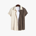 Rimora Cork | Half-and-half Contrast Shirt