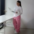 Rimora Cork | Flare sweatpants with zip