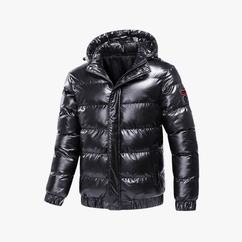 Rimora Cork | Men's shiny black down jacket