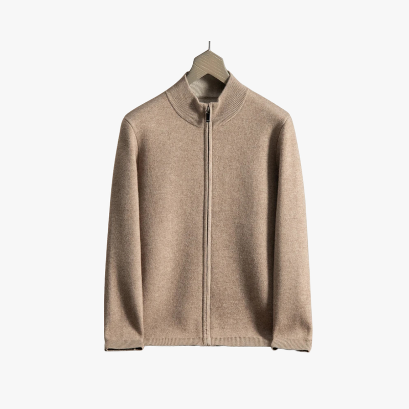 Rimora Cork | Premium Zipper Cashmere Cardigan