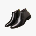 Rimora Cork | Men's Leather Dress Ankle Boots – Formal Zip-Up Shoes