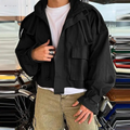 Rimora Cork | Oversized Utility Cropped Jacket