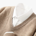 Rimora Cork | Cashmere V- Neck Pullover
