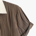 Rimora Cork | Half-and-half Contrast Shirt