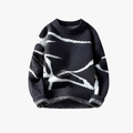 Rimora Cork | Abstract Print Teddy Fleece Jumper for Men – Streetwear Style