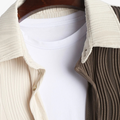 Rimora Cork | Half-and-half Contrast Shirt