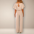 Rimora Cork | Elegant Wide-Leg Jumpsuit for Women – One-Piece - Dressy Day-to-Night Look