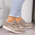 Rimora Cork | Fashion Lace-Up Sneakers with Zip for Women - Comfort Trainers