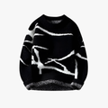Rimora Cork | Abstract Print Teddy Fleece Jumper for Men – Streetwear Style