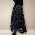 Rimora Cork | Elegant High Waist Mesh Circle Skirt – Maxi Length - Gothic Glam