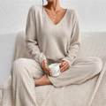 Rimora Cork | Women's Knitted Lounge Set – Soft Co-Ord Outfit - Jumper & Trousers