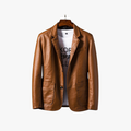Rimora Cork | Mens Casual Leather Blazer Jacket – Sleek Modern Style