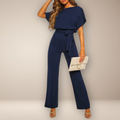 Rimora Cork | Elegant Wide-Leg Jumpsuit for Women – One-Piece - Dressy Day-to-Night Look