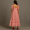 Rimora Cork | Women Summer Sleeveless Striped Maxi Dress