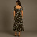 Rimora Cork | Boho Dress for Women Open Front Flower Cut Dresses for Women