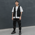 Rimora Cork | Techwear Combat Reflective Black Cargo Pants