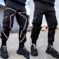 Rimora Cork | Techwear Combat Reflective Black Cargo Pants