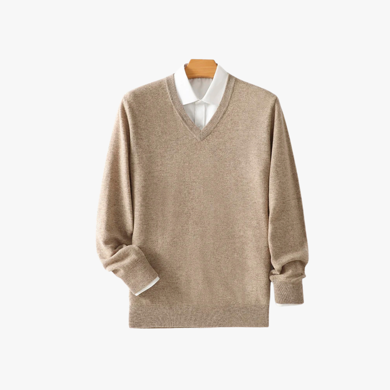 Rimora Cork | Cashmere V- Neck Pullover
