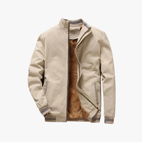 Rimora Cork | Men's Classic Beige Bomber Jacket - Lightweight