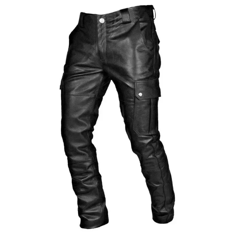 Rimora Cork | Men’s Gothic PU Leather Biker Pants – Rock 'n Roll Attitude