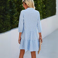 Rimora Cork | Gingham Button-Up Summer Mini Dress – Breezy & Light beach vibe