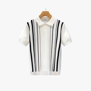 Rimora Cork  | Striped Knit Polo