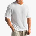 Rimora Cork  | Lightweight Waffle Knit T-Shirt for Men – Breathable Summer Style