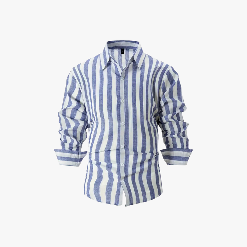 Rimora Cork  | Smart Casual Summer Shirt – Old Money Preppy Stripe Design